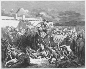 David Punishing the Ammonites by Gustave Dore